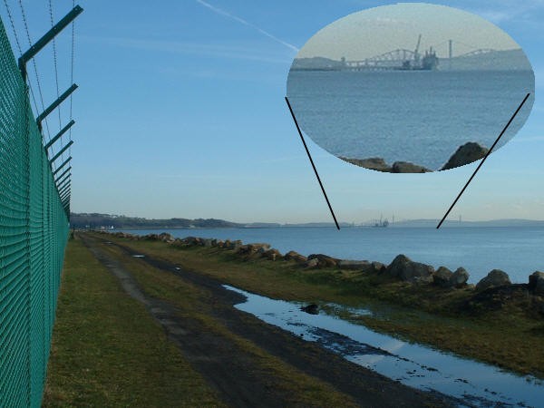 Forth Bridges in the distance