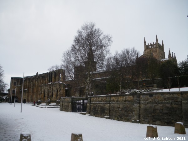 Dunfermline Abbey and Palace in winter