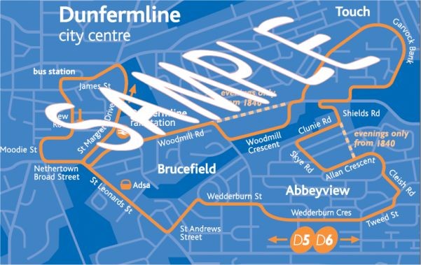 Bus Routes within Dunfermline