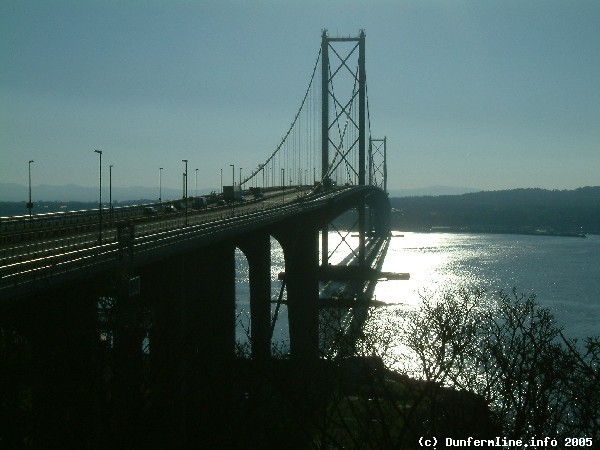 Road Bridge looking into the sun