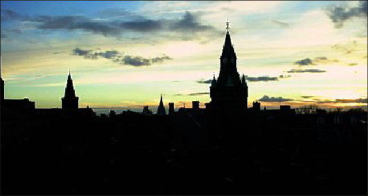 South West sky line view of the city centre