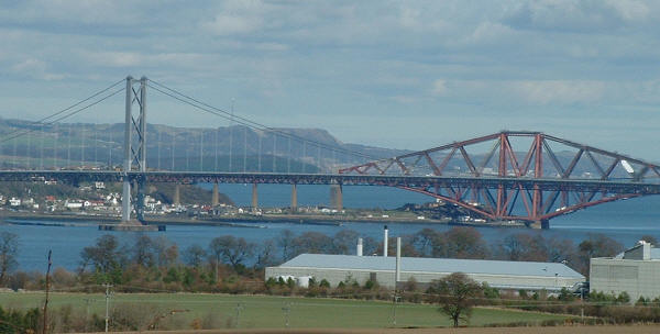 Looking east towards the bridges