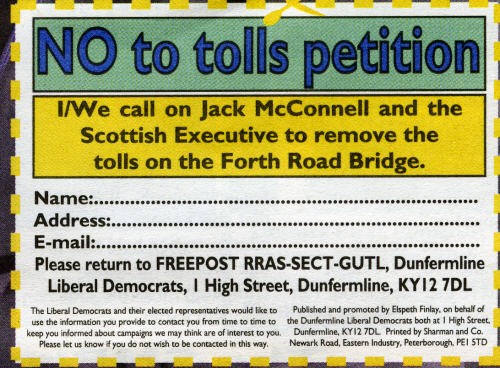 No Tolls Petition