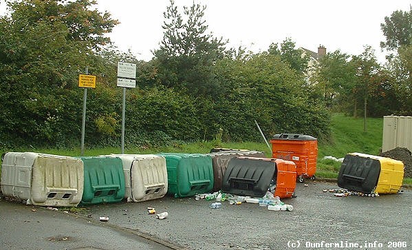 Recycle area Trashed